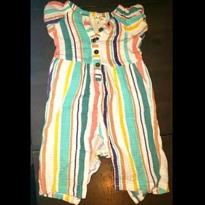 Baby Girl Overall, size 24 months, stripped